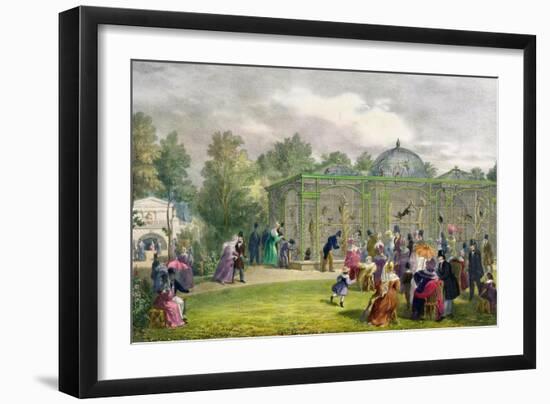 The Monkey House at the Zoological Gardens, Regent's Park, Engraved and Pub. by the Artist,…-George The Elder Scharf-Framed Giclee Print