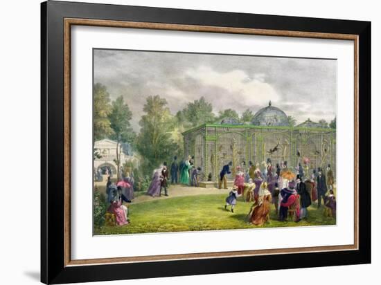 The Monkey House at the Zoological Gardens, Regent's Park, Engraved and Pub. by the Artist,…-George The Elder Scharf-Framed Giclee Print