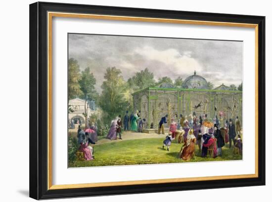 The Monkey House at the Zoological Gardens, Regent's Park, Engraved and Pub. by the Artist,…-George The Elder Scharf-Framed Giclee Print