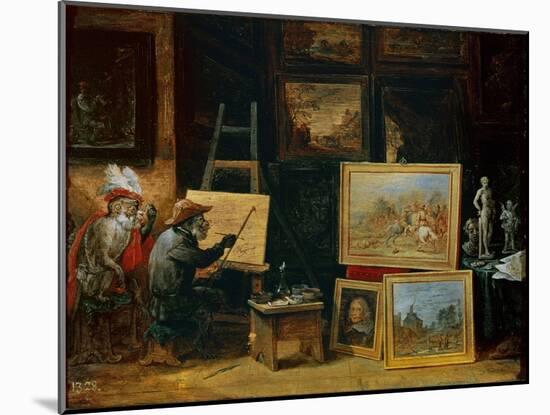 The Monkey Painter, 1805-David the Younger Teniers-Mounted Giclee Print