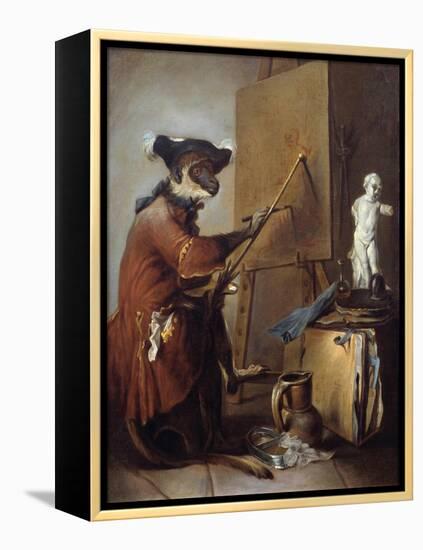 The Monkey Painter by Jean Baptiste Simeon Chardin-null-Framed Premier Image Canvas