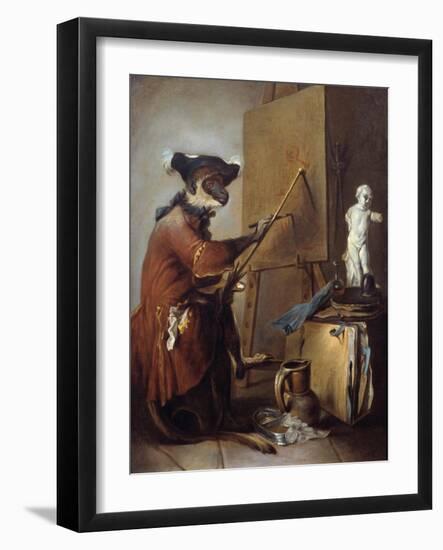 The Monkey Painter by Jean Baptiste Simeon Chardin-null-Framed Giclee Print