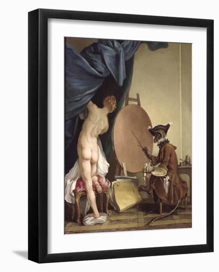 The Monkey Painter-Jean Baptiste Deshays De Colleville-Framed Giclee Print