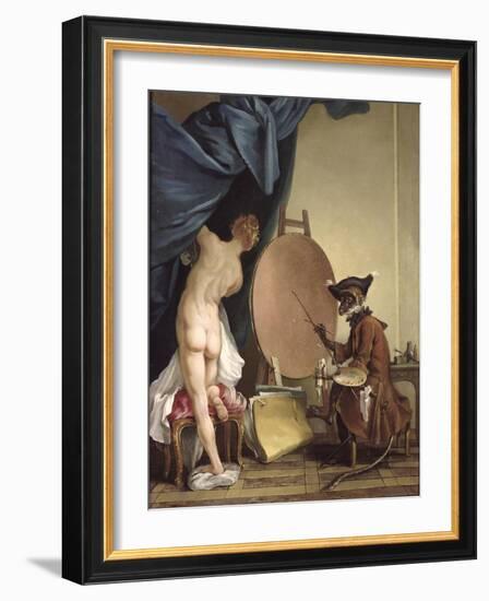 The Monkey Painter-Jean Baptiste Deshays De Colleville-Framed Giclee Print