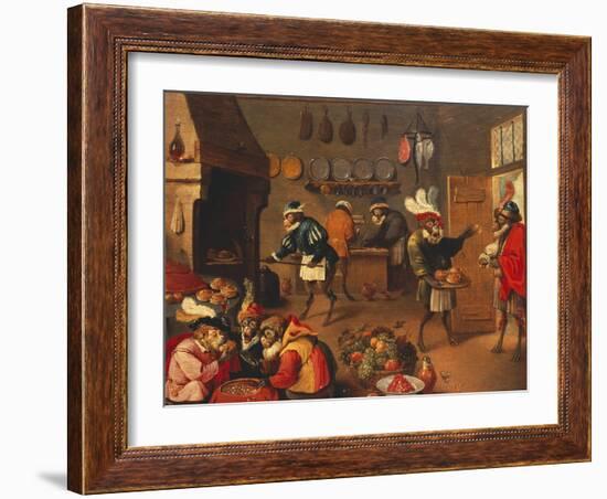 The Monkey's Cooks-David Teniers the Younger-Framed Giclee Print