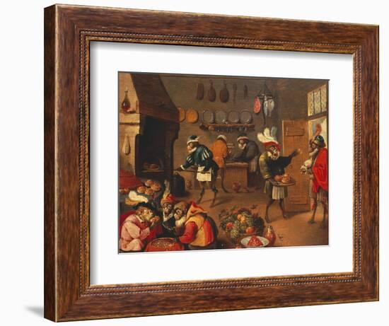 The Monkey's Cooks-David Teniers the Younger-Framed Giclee Print