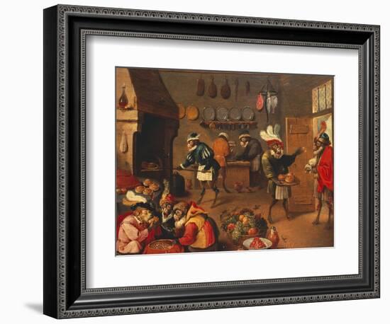 The Monkey's Cooks-David Teniers the Younger-Framed Giclee Print