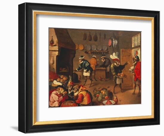 The Monkey's Cooks-David Teniers the Younger-Framed Giclee Print