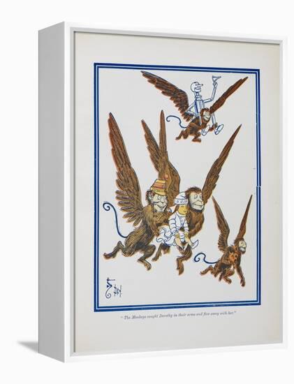 "The Monkeys Caught Dorothy in Theirs Arms and Flew Away With Her"-William Denslow-Framed Premier Image Canvas