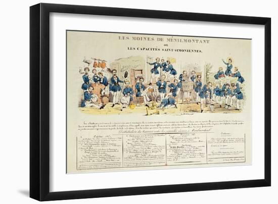 The Monks of Menilmontant Or, the Saint-Simonien Capacities, 1820-30-null-Framed Giclee Print