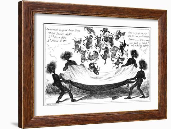 The Monster Sweeps, a Toss Up for the Derby, 19th Century-George Cruikshank-Framed Giclee Print