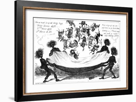 The Monster Sweeps, a Toss Up for the Derby, 19th Century-George Cruikshank-Framed Giclee Print