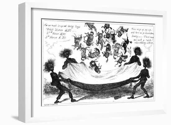 The Monster Sweeps, a Toss Up for the Derby, 19th Century-George Cruikshank-Framed Giclee Print