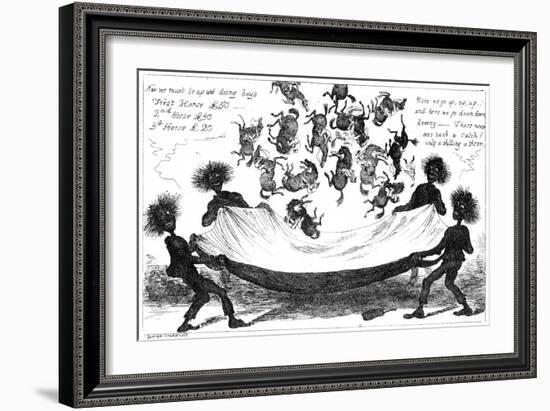 The Monster Sweeps, a Toss Up for the Derby, 19th Century-George Cruikshank-Framed Giclee Print