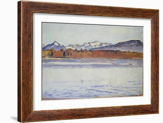 The Mont Blanc Snow-Covered, 1918-Ferdinand Hodler-Framed Giclee Print