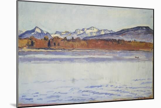 The Mont Blanc Snow-Covered, 1918-Ferdinand Hodler-Mounted Giclee Print