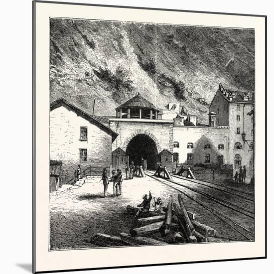 The Mont Cenis Tunnel from the Italian Side-null-Mounted Giclee Print