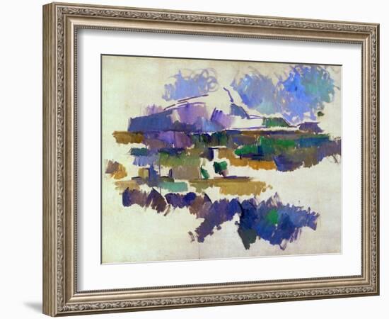 The Mont Sainte-Victoire, Seen from Lauves, 1905-Paul Cézanne-Framed Giclee Print