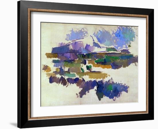 The Mont Sainte-Victoire, Seen from Lauves, 1905-Paul Cézanne-Framed Giclee Print