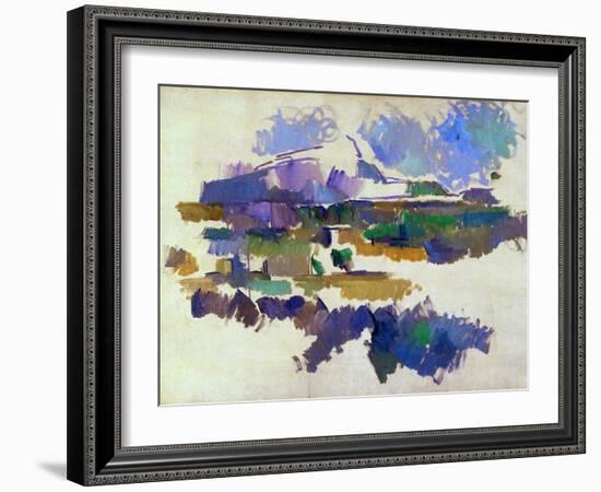 The Mont Sainte-Victoire, Seen from Lauves, 1905-Paul Cézanne-Framed Giclee Print