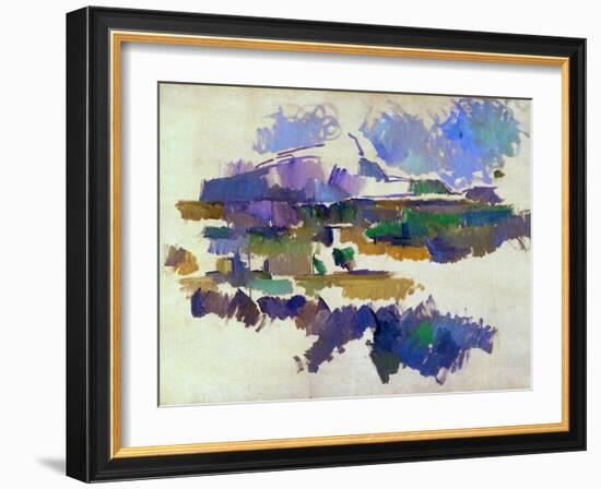 The Mont Sainte-Victoire, Seen from Lauves, 1905-Paul Cézanne-Framed Giclee Print