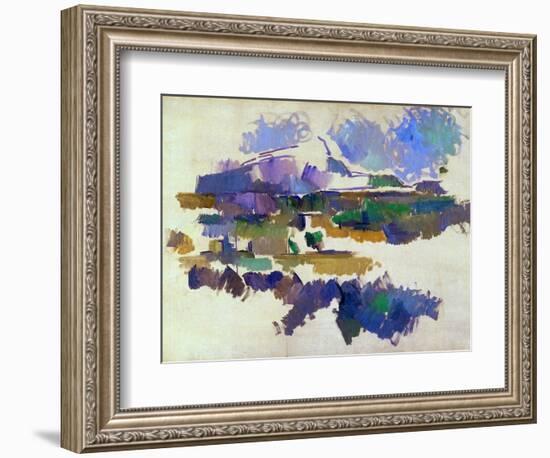 The Mont Sainte-Victoire, Seen from Lauves, 1905-Paul Cézanne-Framed Giclee Print