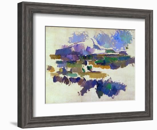 The Mont Sainte-Victoire, Seen from Lauves, 1905-Paul Cézanne-Framed Giclee Print