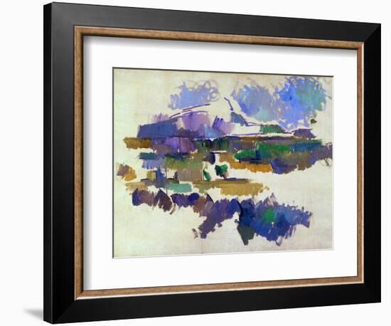 The Mont Sainte-Victoire, Seen from Lauves, 1905-Paul Cézanne-Framed Giclee Print