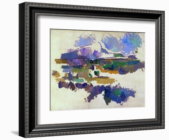 The Mont Sainte-Victoire, Seen from Lauves, 1905-Paul Cézanne-Framed Giclee Print