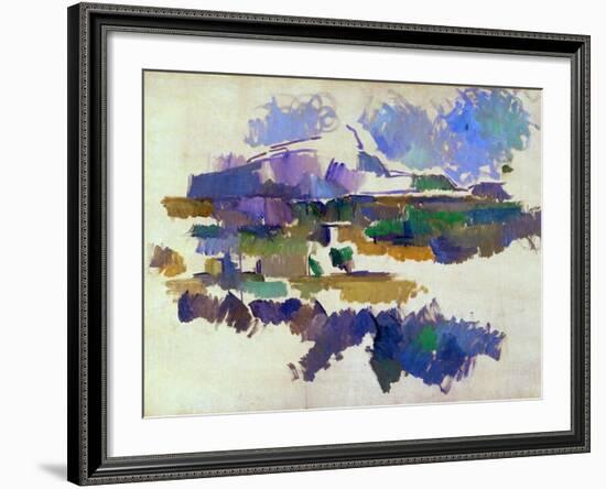 The Mont Sainte-Victoire, Seen from Lauves, 1905-Paul Cézanne-Framed Giclee Print