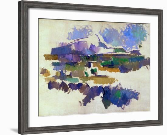 The Mont Sainte-Victoire, Seen from Lauves, 1905-Paul Cézanne-Framed Giclee Print