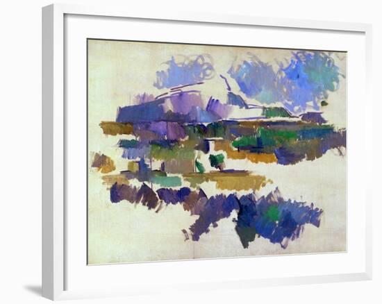 The Mont Sainte-Victoire, Seen from Lauves, 1905-Paul Cézanne-Framed Giclee Print