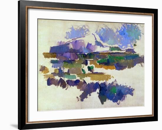 The Mont Sainte-Victoire, Seen from Lauves, 1905-Paul Cézanne-Framed Giclee Print