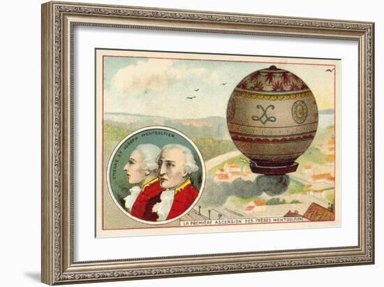 The Montgolfier Brothers First Balloon Ascent, 1783-null-Framed Giclee Print