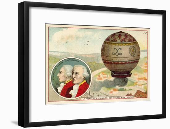 The Montgolfier Brothers First Balloon Ascent, 1783-null-Framed Giclee Print