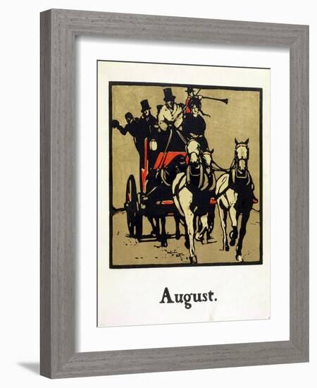 The Month of August, from 'An Almanac of Twelve Sports', with Words by Rudyard Kipling, First Publi-William Nicholson-Framed Giclee Print