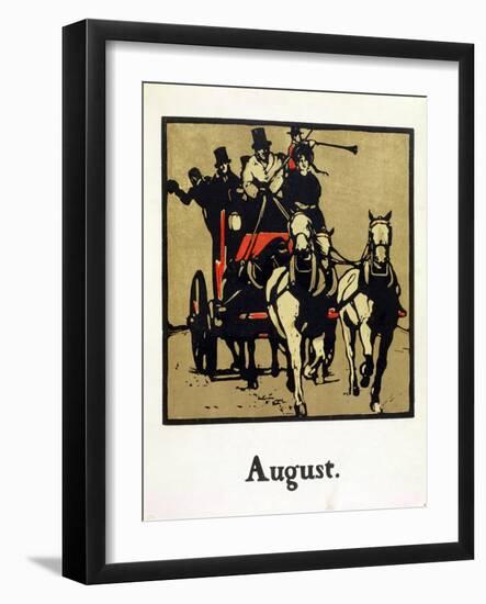 The Month of August, from 'An Almanac of Twelve Sports', with Words by Rudyard Kipling, First Publi-William Nicholson-Framed Giclee Print