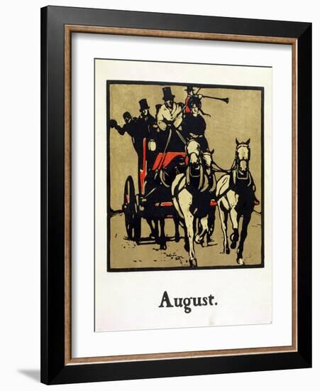 The Month of August, from 'An Almanac of Twelve Sports', with Words by Rudyard Kipling, First Publi-William Nicholson-Framed Giclee Print