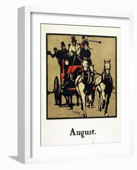 The Month of August, from 'An Almanac of Twelve Sports', with Words by Rudyard Kipling, First Publi-William Nicholson-Framed Giclee Print