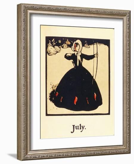 The Month of July, from 'An Almanac of Twelve Sports', with Words by Rudyard Kipling, First Publish-William Nicholson-Framed Giclee Print