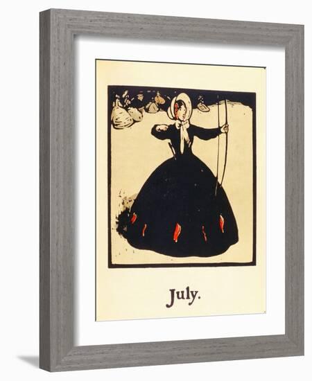 The Month of July, from 'An Almanac of Twelve Sports', with Words by Rudyard Kipling, First Publish-William Nicholson-Framed Giclee Print