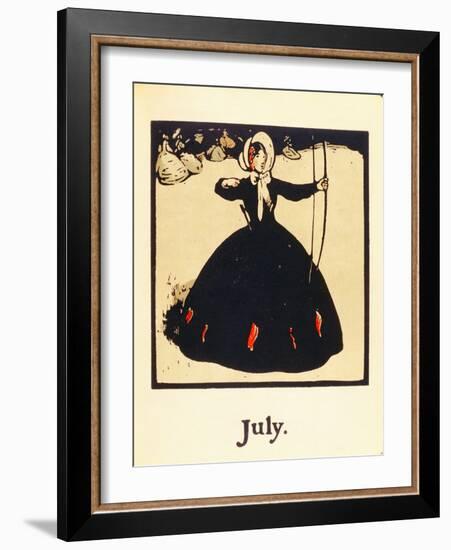 The Month of July, from 'An Almanac of Twelve Sports', with Words by Rudyard Kipling, First Publish-William Nicholson-Framed Giclee Print