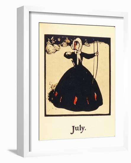 The Month of July, from 'An Almanac of Twelve Sports', with Words by Rudyard Kipling, First Publish-William Nicholson-Framed Giclee Print