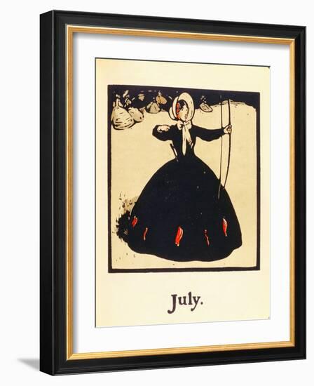 The Month of July, from 'An Almanac of Twelve Sports', with Words by Rudyard Kipling, First Publish-William Nicholson-Framed Giclee Print