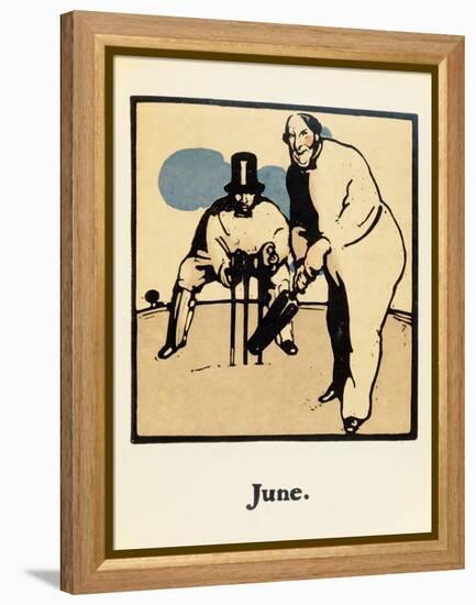 The Month of June, from 'An Almanac of Twelve Sports', with Words by Rudyard Kipling, First Publish-William Nicholson-Framed Premier Image Canvas