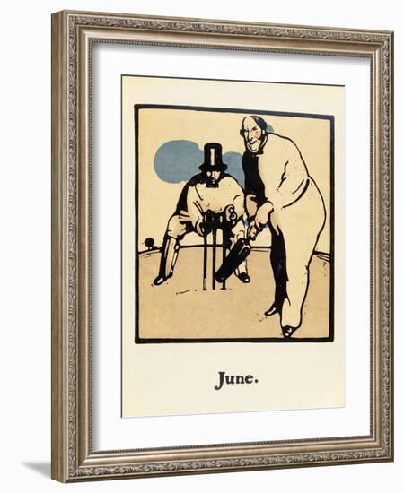 The Month of June, from 'An Almanac of Twelve Sports', with Words by Rudyard Kipling, First Publish-William Nicholson-Framed Giclee Print