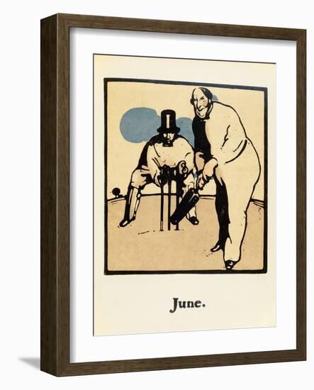 The Month of June, from 'An Almanac of Twelve Sports', with Words by Rudyard Kipling, First Publish-William Nicholson-Framed Giclee Print