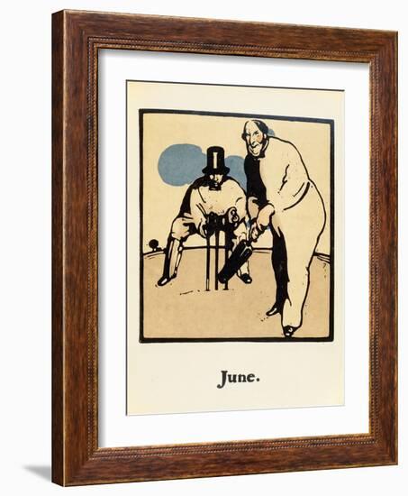 The Month of June, from 'An Almanac of Twelve Sports', with Words by Rudyard Kipling, First Publish-William Nicholson-Framed Giclee Print
