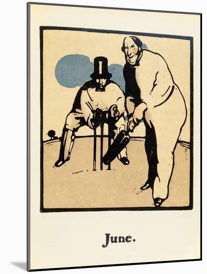 The Month of June, from 'An Almanac of Twelve Sports', with Words by Rudyard Kipling, First Publish-William Nicholson-Mounted Giclee Print