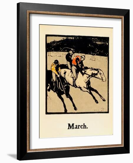 The Month of March, from 'An Almanac of Twelve Sports', with Words by Rudyard Kipling, First Publis-William Nicholson-Framed Giclee Print